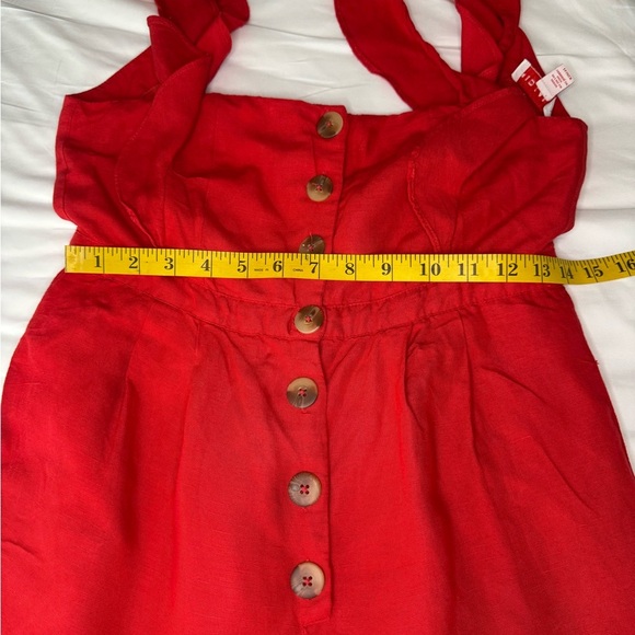 Red Carter Vibrant Red Jumpsuit with Wide-Leg Design Size XS. A48 - Picture 15 of 16